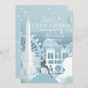 Invitation Hiver bleu glace à Paris