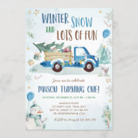 Hiver Camion Bleu Plaisir de neige Garçon Premier