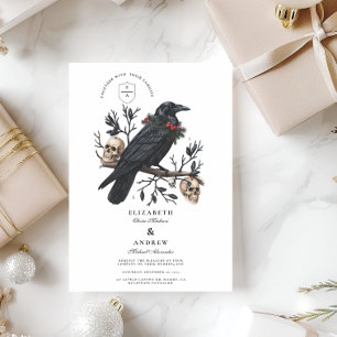 Invitation Hiver Corbeau Mariage gothique