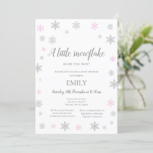Invitation hiver de Little Snowflake - Baby shower