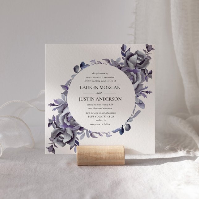 Invitation Hiver Delicate Hydrangea Floral Mariage (Créateur téléchargé)