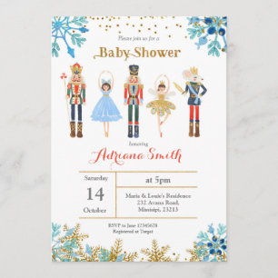 Invitation Hiver d'invitation de baby shower de casse-noix