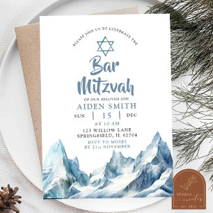 Invitation Hiver Iceberg Mountain Bar Mitzvah