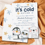 Invitation Hiver Il fait froid à l'extérieur du Baby shower a<br><div class="desc">Vous cherchez un thème de baby shower mignon pour une fête en hiver ? Découvrez cet hiver C'est froid à l'extérieur de l'Arctique Invitation Baby shower animal. Il comprend un manchot mignon, un ours polaire et une chouette de neige avec des flocons de neige et des étoiles dans l'arrière -...</div>