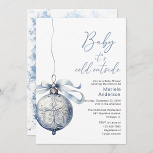 Invitation Hiver Joyeux Noël Aquarelle Baby shower maman-
