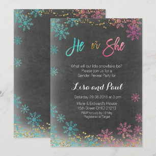 Invitation Hiver le sexe révèle l'invitation