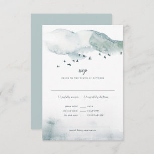 Invitation Hiver Mystère Mariage RSVP+REPAS Réponse