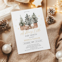 hiver Noël rustique Un joli petit Baby shower
