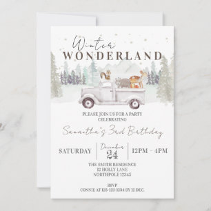 Invitation Hiver ONE derland 1er Anniversaire, Enfant Premier