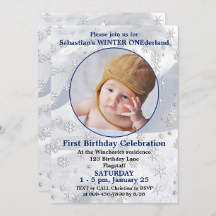 Invitation Hiver ONE derland Blue Premier anniversaire Feu de