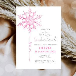 Invitation Hiver ONE derland Flamme de neige premier annivers