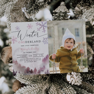Invitation Hiver ONE derland Girl 1er anniversaire
