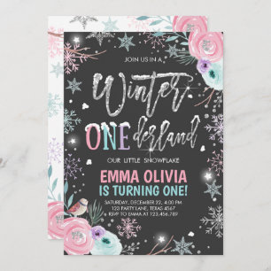 Invitation Hiver ONE derland Pink Silver Premier anniversaire