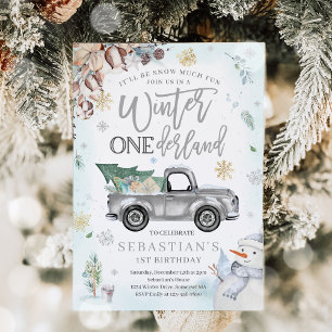 Invitation Hiver ONE derland Silver Hiver Camion Snowman