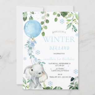 Invitation Hiver Onederland 1er Anniversaire douche Invitatio