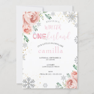 Invitation Hiver Onederland Noël Baby 1er anniversaire