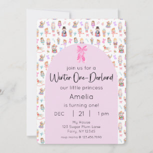 Invitation Hiver OneDerland Nutcracker 1er Anniversaire Photo