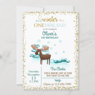 Invitation Hiver Onederland orignal garçon 1er premier annive