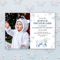 Hiver Onederland Ours Polaire 1er Anniversaire