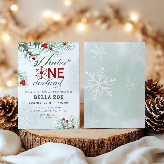 Invitation Hiver Onederland Premier anniversaire (Créateur téléchargé)