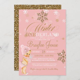 Invitation Hiver Onederland Premier anniversaire Blonde Baby