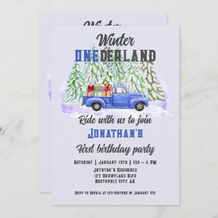 Invitation Hiver Onederland Premier anniversaire Blue Truck B