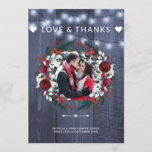 Invitation Hiver Russe Marine Bourgogne Mariage Merci