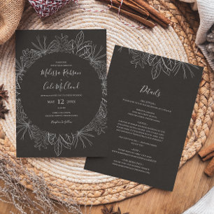 Invitation Hiver rustique   Charbon tout en un Mariage