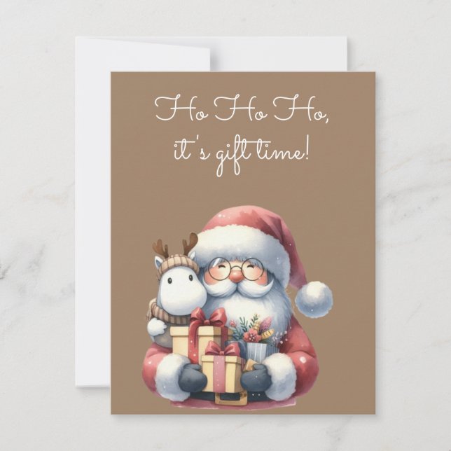 Invitation 🎅 🎁 Ho Ho Ho, C’est l’heure des cadeaux! 🎁 🎅 (Devant)