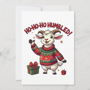 Invitation Ho Ho Ho Chapeau de Père Noël Noël Chèvre de Noël
