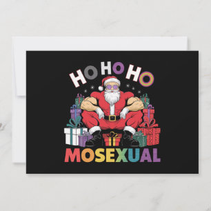 Invitation Ho Ho Ho Mosexué Gay Père Noël LGBT Gay pride Noël