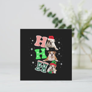 Invitation Ho Ho Ho Santa en Anglais Bouledogue Rennes Noël 