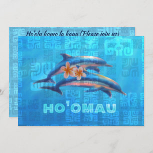 Invitation HO’OMAU - Collage primitif des dauphins hawaïens