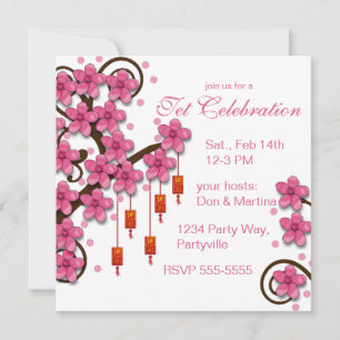 Invitation Hoa Dao Bonne Année