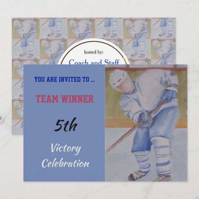 Invitation HOCKEY (Devant / Derrière)