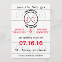 Hockey Amour Sauvegarder la Date
