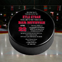 Hockey canard rouge blanc et bleu bar Mitzvah