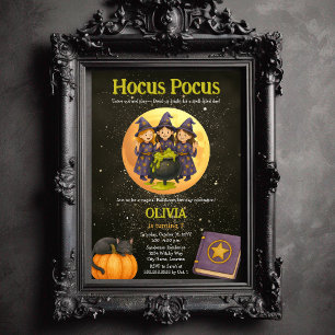 Invitation Hocus Pocus Halloween fête d'anniversaire