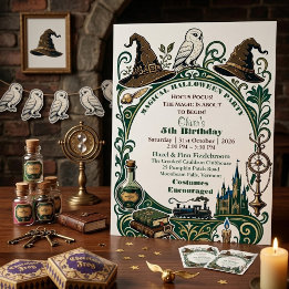 Invitation Hocus Pocus Magical Halloween Fairy Tale Birthday