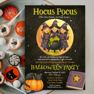 Invitation Hocus Pocus WitchKids Halloween Party