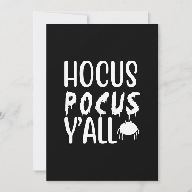 Invitation hocus pocus y'all (Devant)