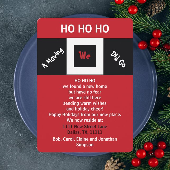 Invitation HOHOHO New Address Holiday Moving Announcement (Créateur téléchargé)