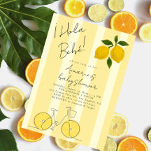 Hola Bebe Rayures Jaunes Citrons Baby Shower