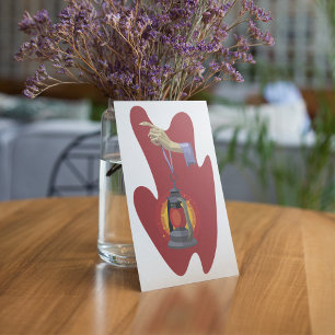 Invitation Holding A Lantern