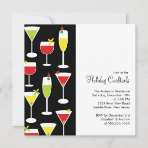 Invitation Holiday Cocktails Christmas Party Invite