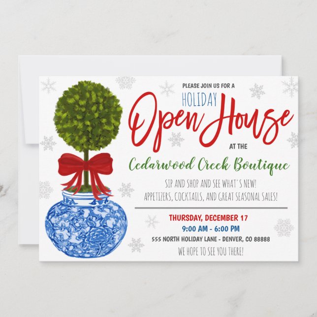 Invitation Holiday Open House (Devant)