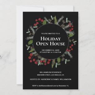 Invitation Holiday Open House sainte couronne fériée famille