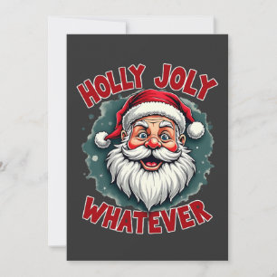 Invitation Holly Joly Ce qui est amusant Santa Clause Noël