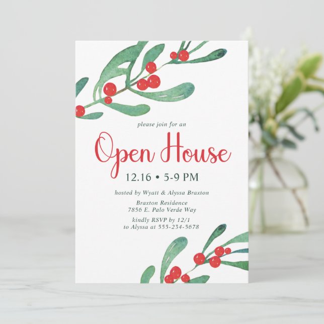 Invitation Holly Open House Party (Debout devant)