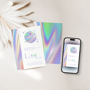 Invitation Holographic Space Dernière disco Bachelorette Part